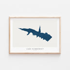 lake summerset illinois map poster – minimalist lake wall art - image 1