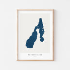 payette lake idaho map poster – minimalist lake wall art - image 1