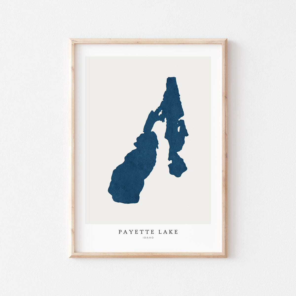 payette lake idaho map poster – minimalist lake wall art - image 1