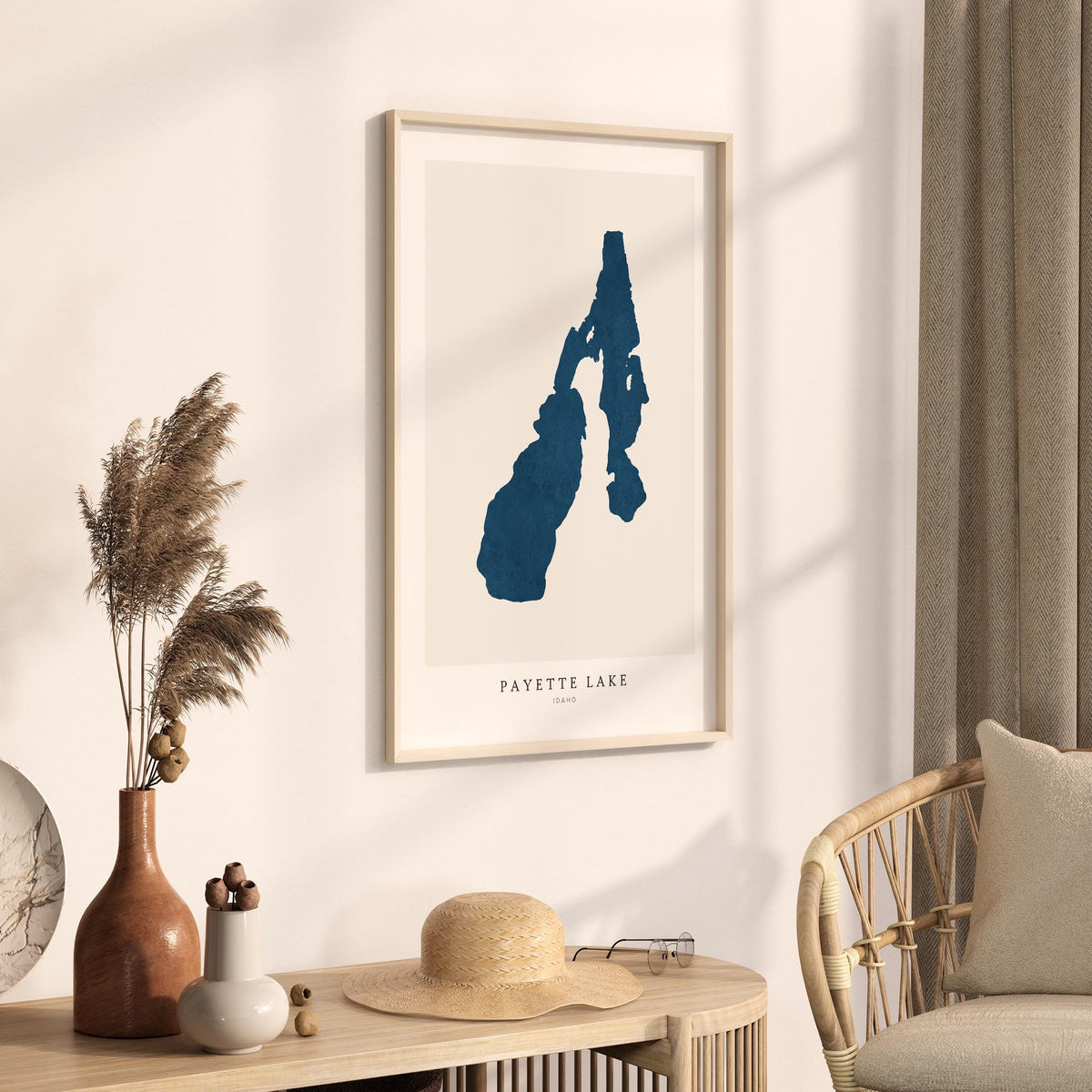 payette lake idaho map poster – minimalist lake wall art - image 3