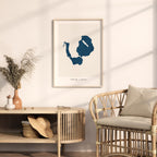 twin lakes connecticut map poster – minimalist lake wall art - image 5