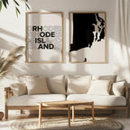 rhode island map and typography wall art set - image 4