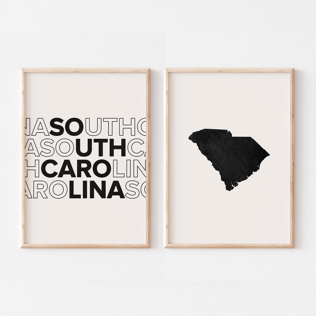 south carolina map and typography wall art set - image 5