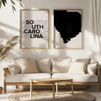 south carolina map and typography wall art set - image 4