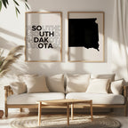 south dakota map and typography wall art set - image 4