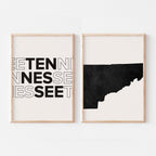 tennessee map and typography wall art set - image 3