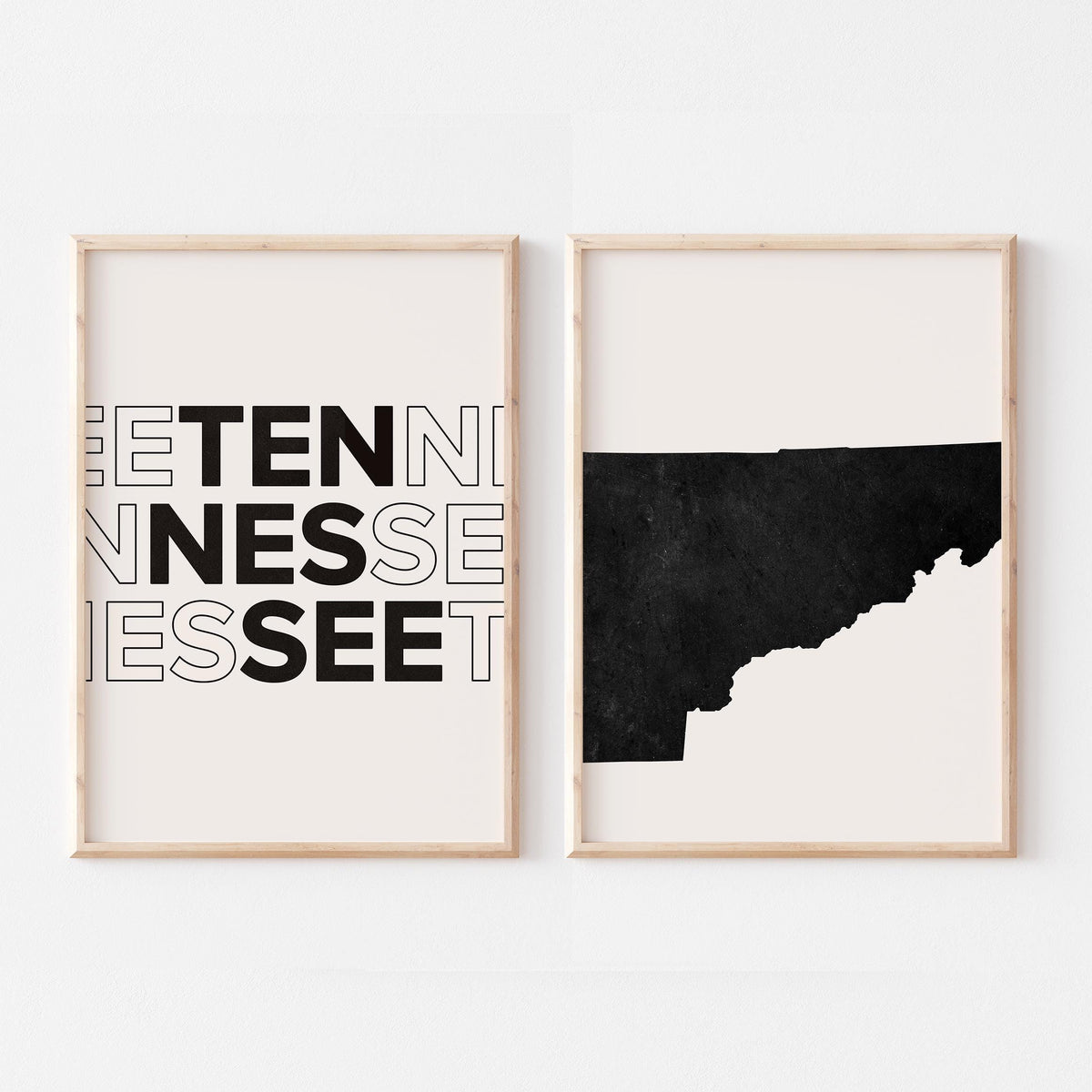 tennessee map and typography wall art set - image 3
