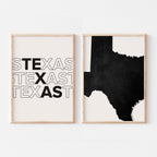 texas map and typography wall art set - image 3