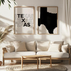 texas map and typography wall art set - image 4