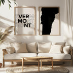 vermont map and typography wall art set - image 4