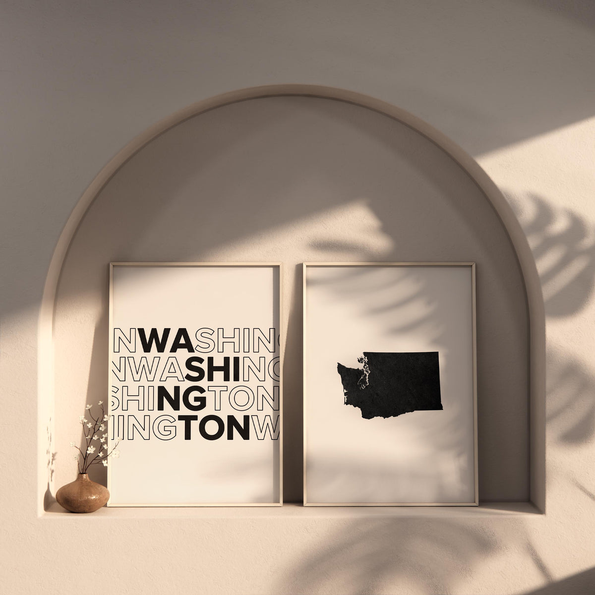 washington map and typography wall art set - image 6