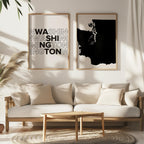washington map and typography wall art set - image 4