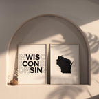 wisconsin map and typography wall art set - image 6