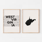 virginia map and typography wall art set - image 5