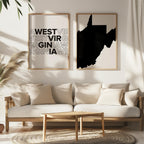 virginia map and typography wall art set - image 4