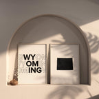 wyoming map and typography wall art set - image 6