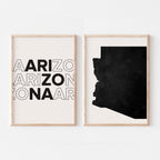 arizona map and typography wall art set - image 3