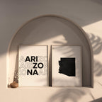 arizona map and typography wall art set - image 6