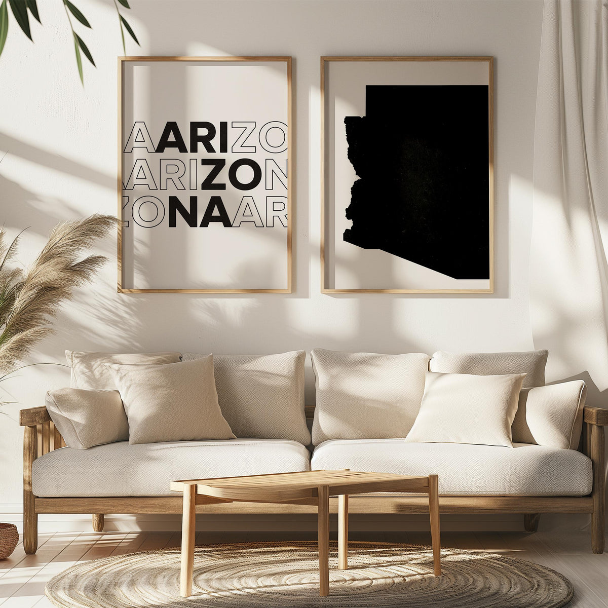 arizona map and typography wall art set - image 4