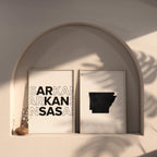 arkansas map and typography wall art set - image 6