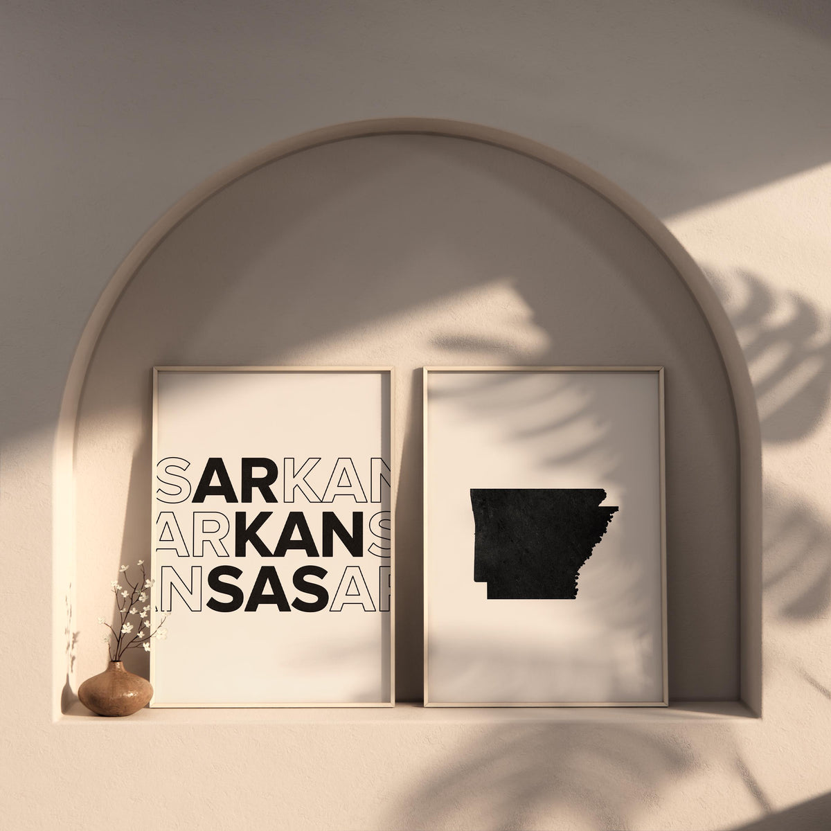 arkansas map and typography wall art set - image 6