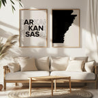arkansas map and typography wall art set - image 4