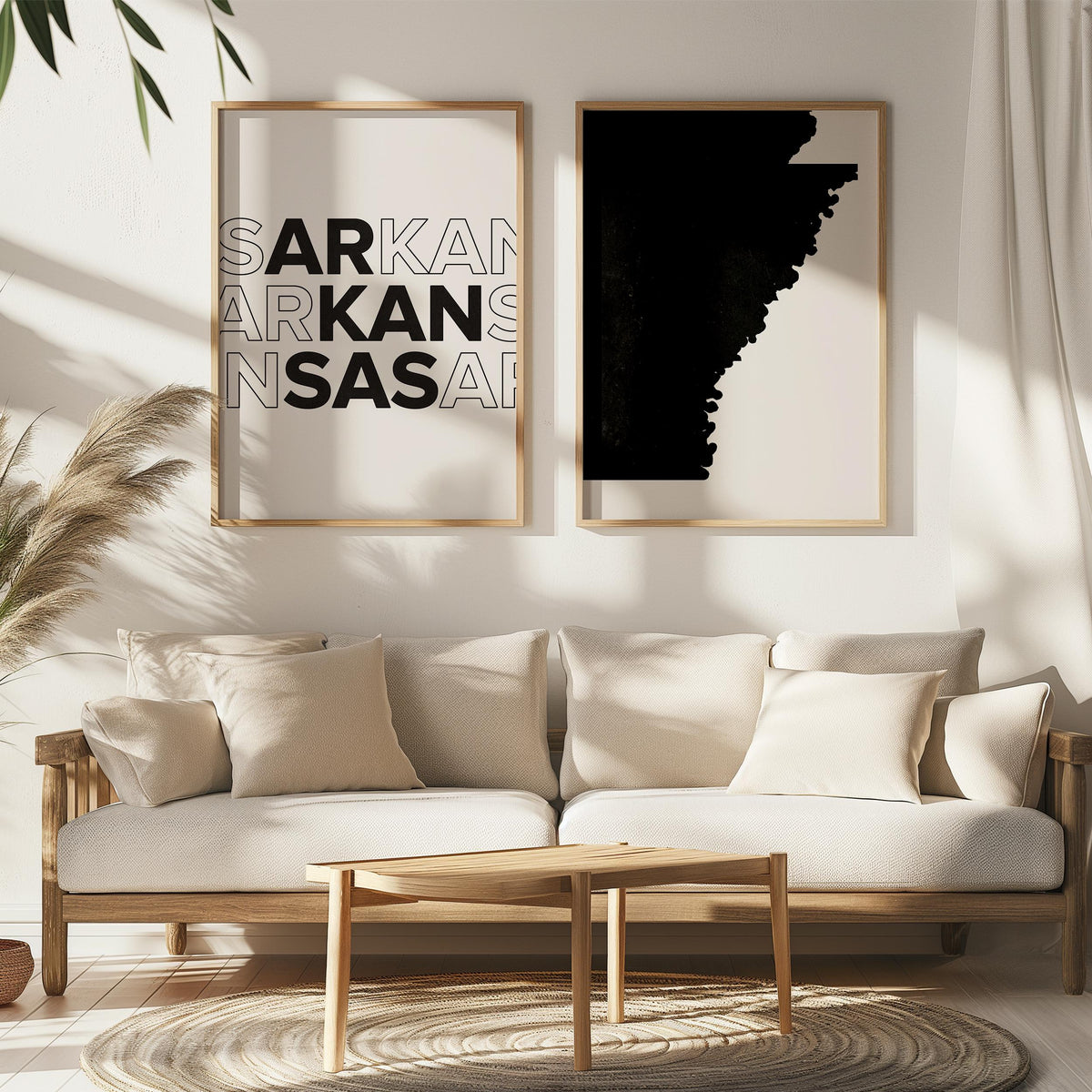 arkansas map and typography wall art set - image 4