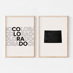 colorado map and typography wall art set - image 5
