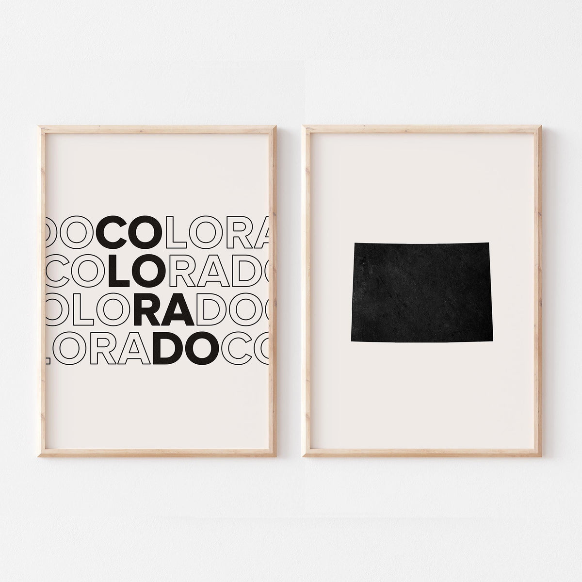 colorado map and typography wall art set - image 5