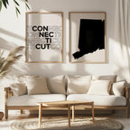connecticut map and typography wall art set - image 6
