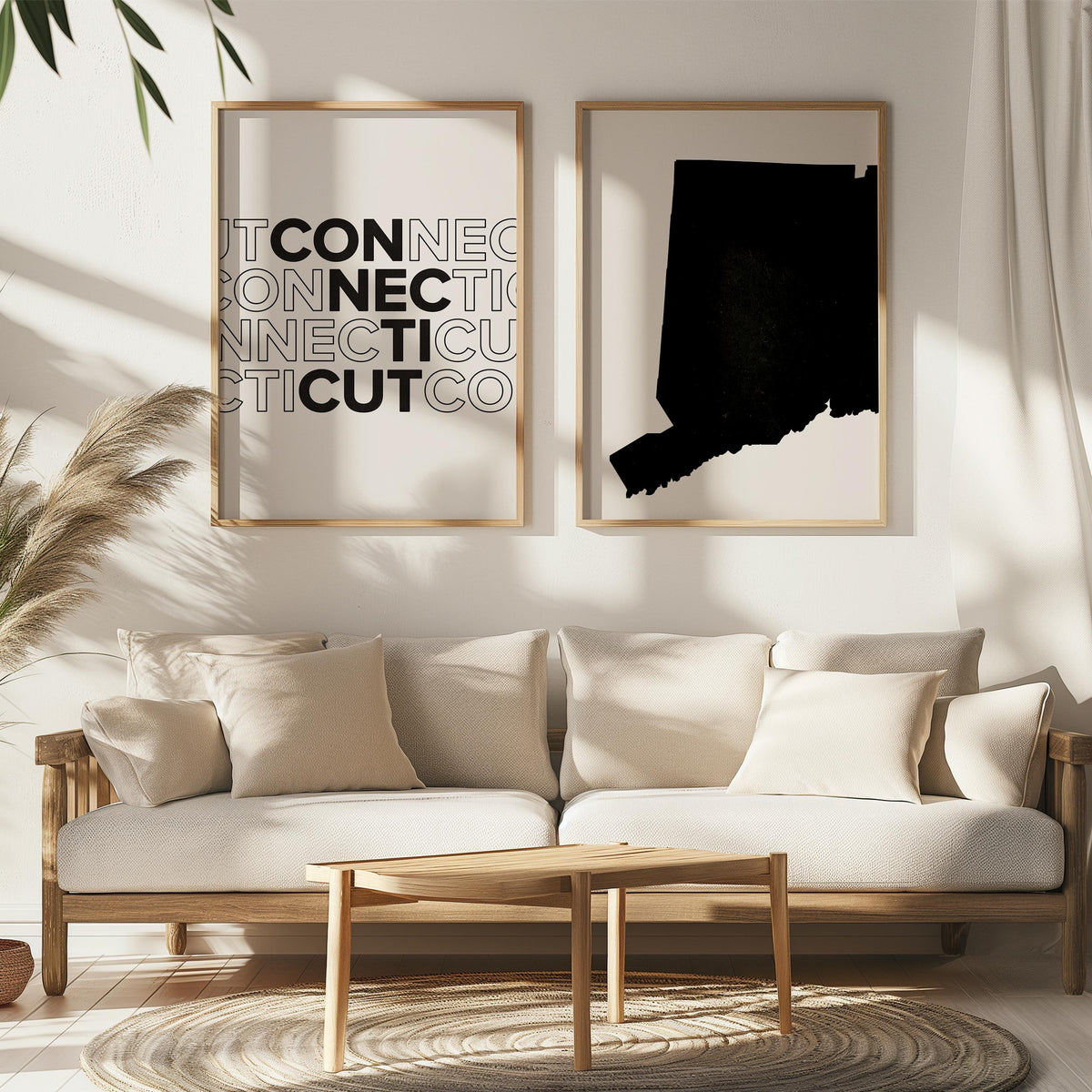 connecticut map and typography wall art set - image 6