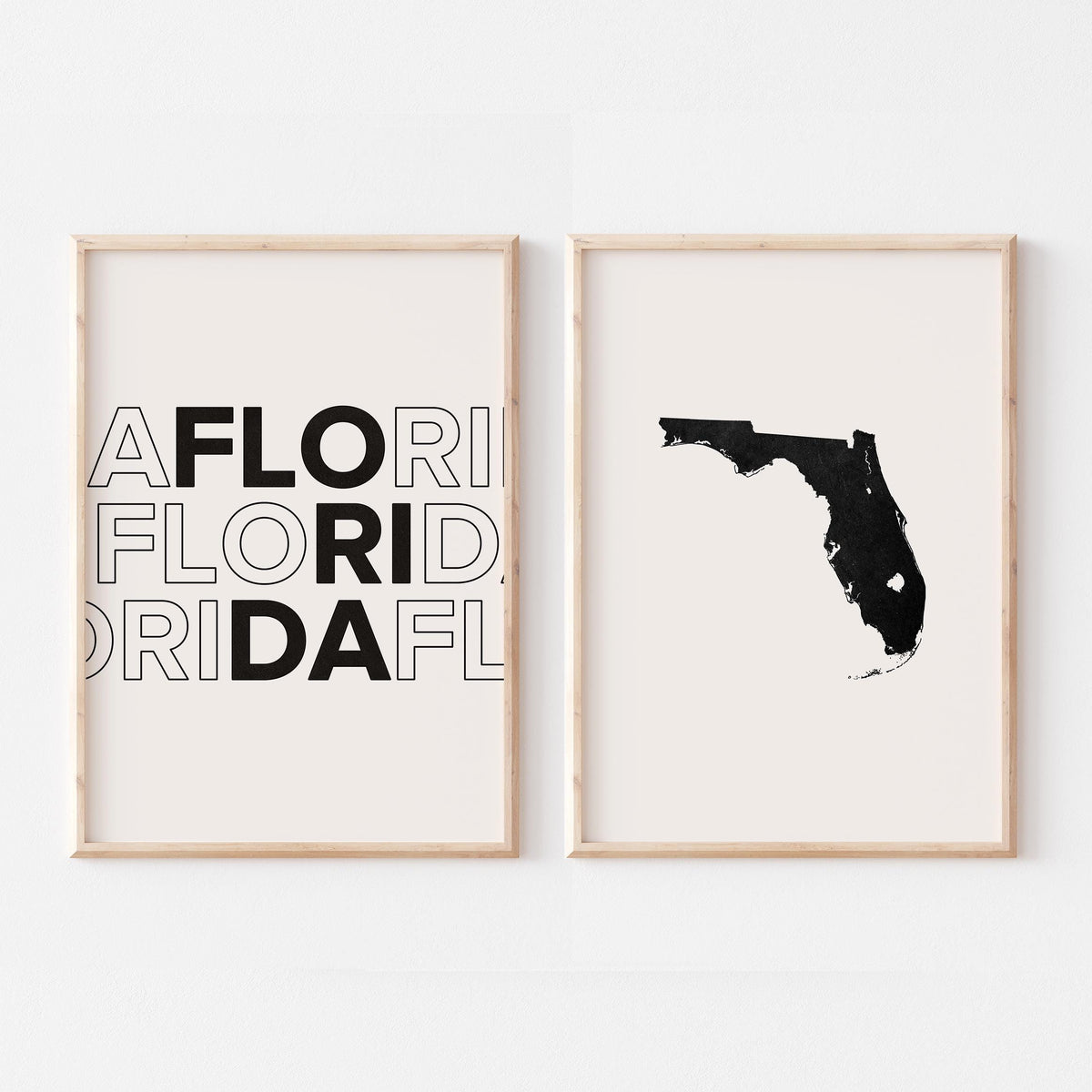 florida map and typography wall art set - image 5