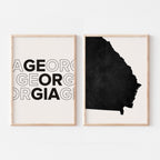 georgia map and typography wall art set - image 3