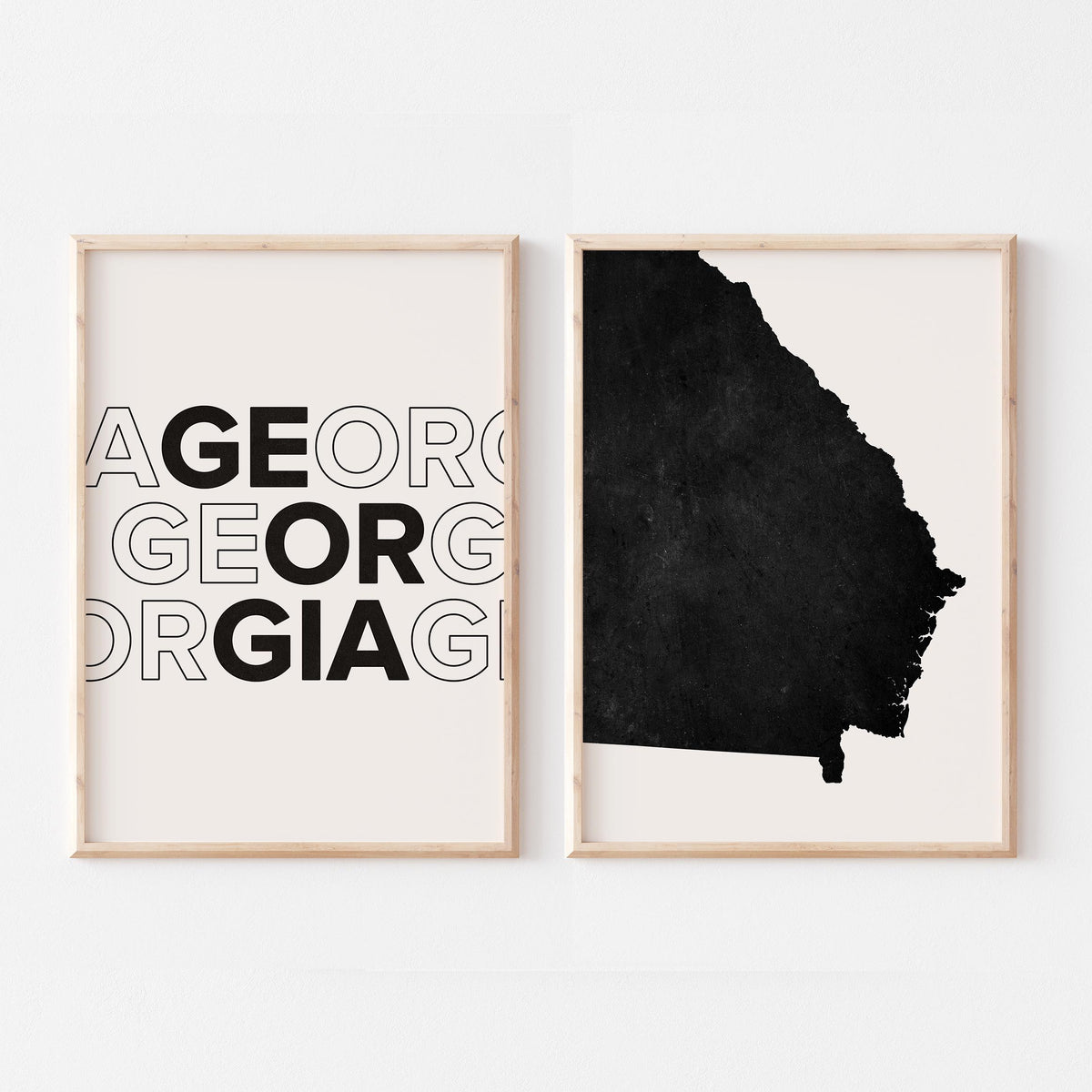 georgia map and typography wall art set - image 3