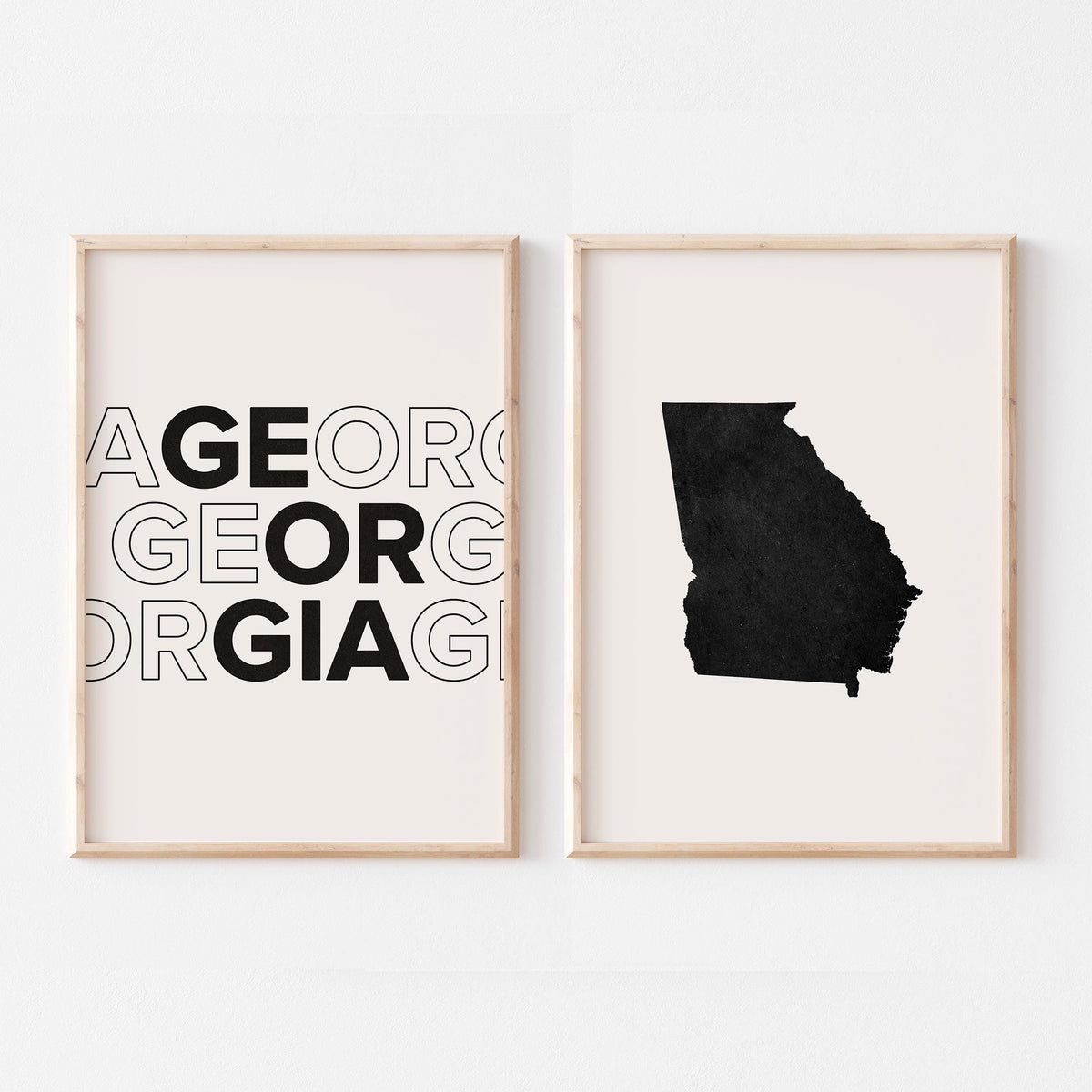 georgia map and typography wall art set - image 5