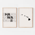 hawaii map and typography wall art set - image 5