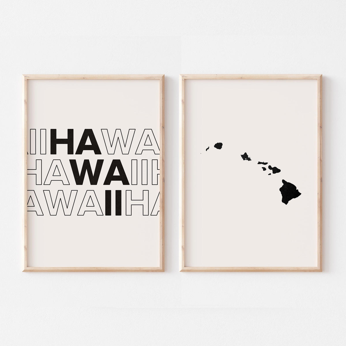 hawaii map and typography wall art set - image 5