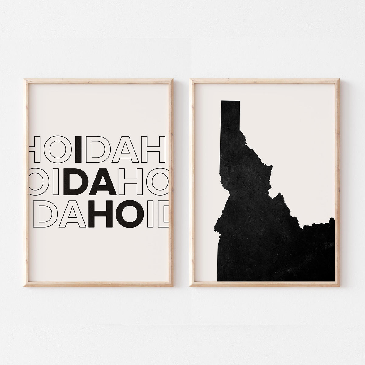 idaho map and typography wall art set - image 3