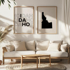 idaho map and typography wall art set - image 2