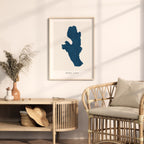 burt lake michigan map poster – minimalist lake wall art - image 5