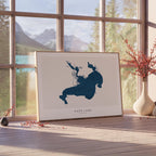 cass lake michigan map poster – minimalist lake wall art - image 4
