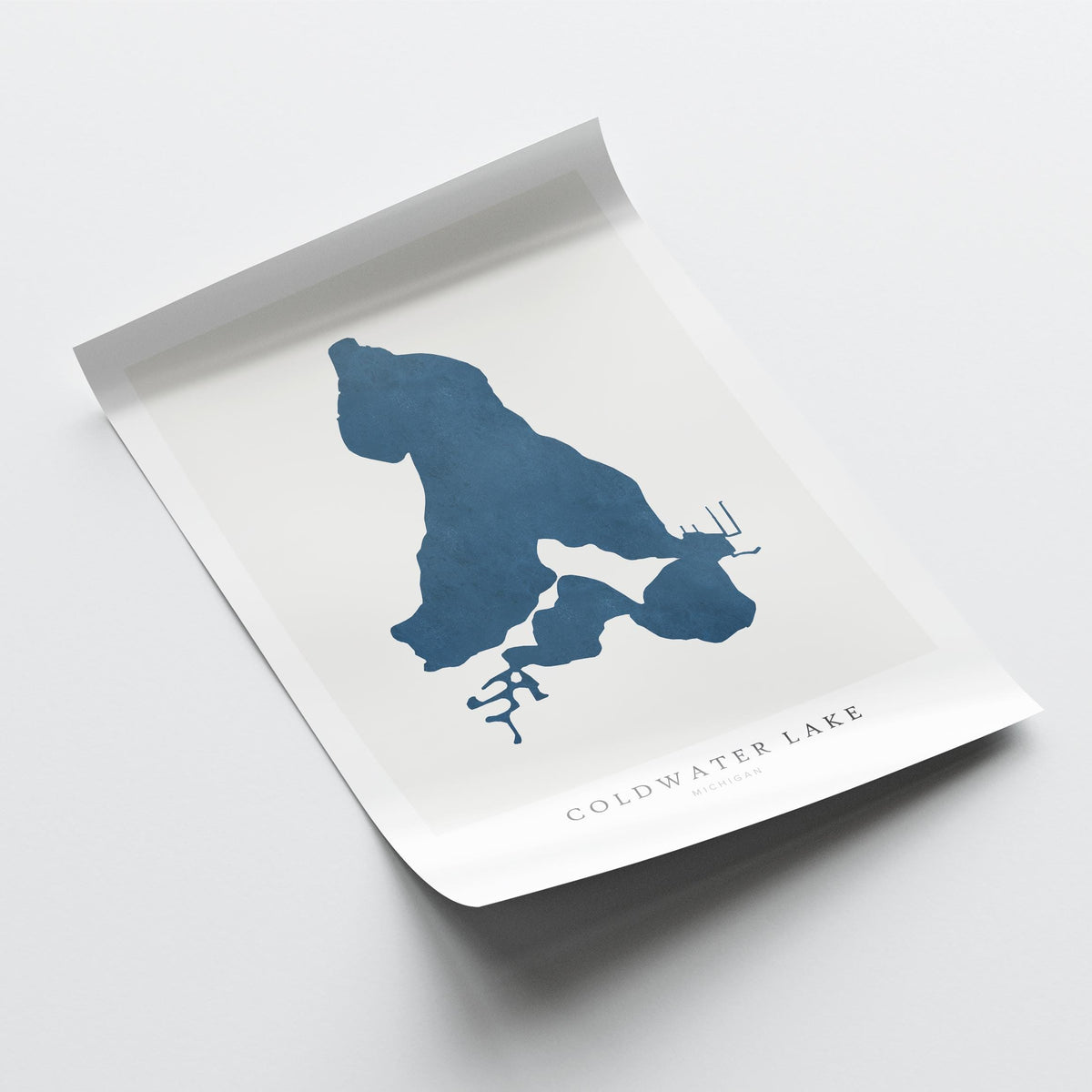 coldwater lake michigan map poster – minimalist lake wall art - image 6