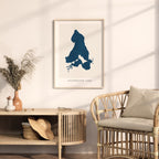 coldwater lake michigan map poster – minimalist lake wall art - image 5
