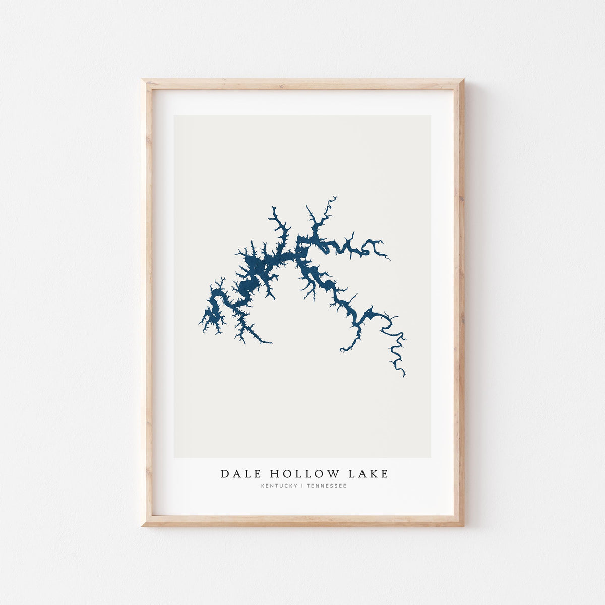 dale hollow lake kentucky map poster – minimalist lake wall art - image 2