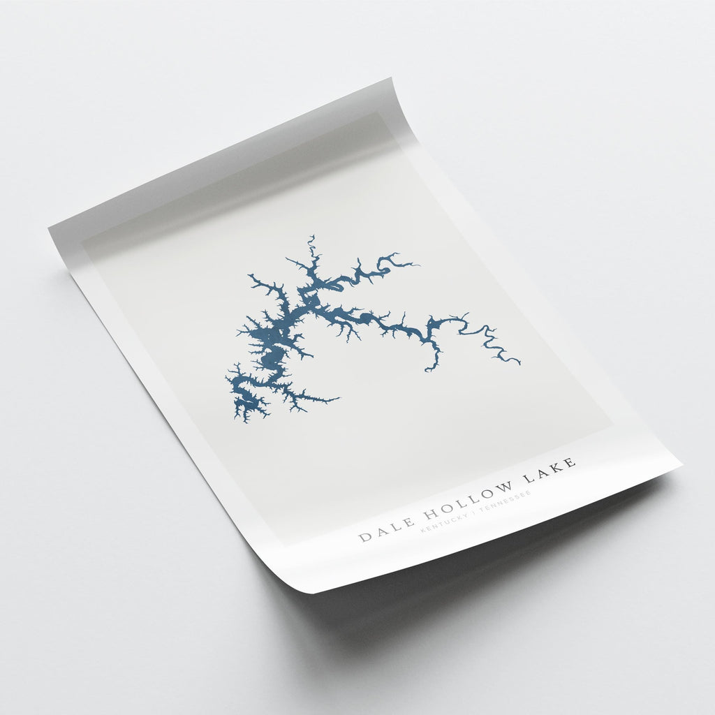 dale hollow lake kentucky map poster – minimalist lake wall art - image 6