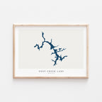 deep creek lake maryland map poster – minimalist lake wall art - image 2