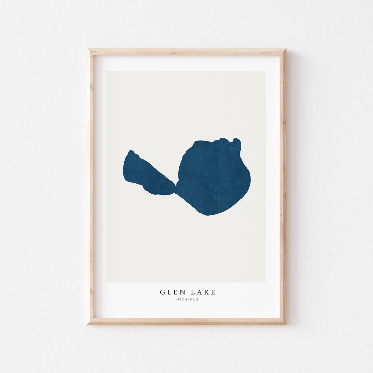 glen lake michigan map poster – minimalist lake wall art - image 2