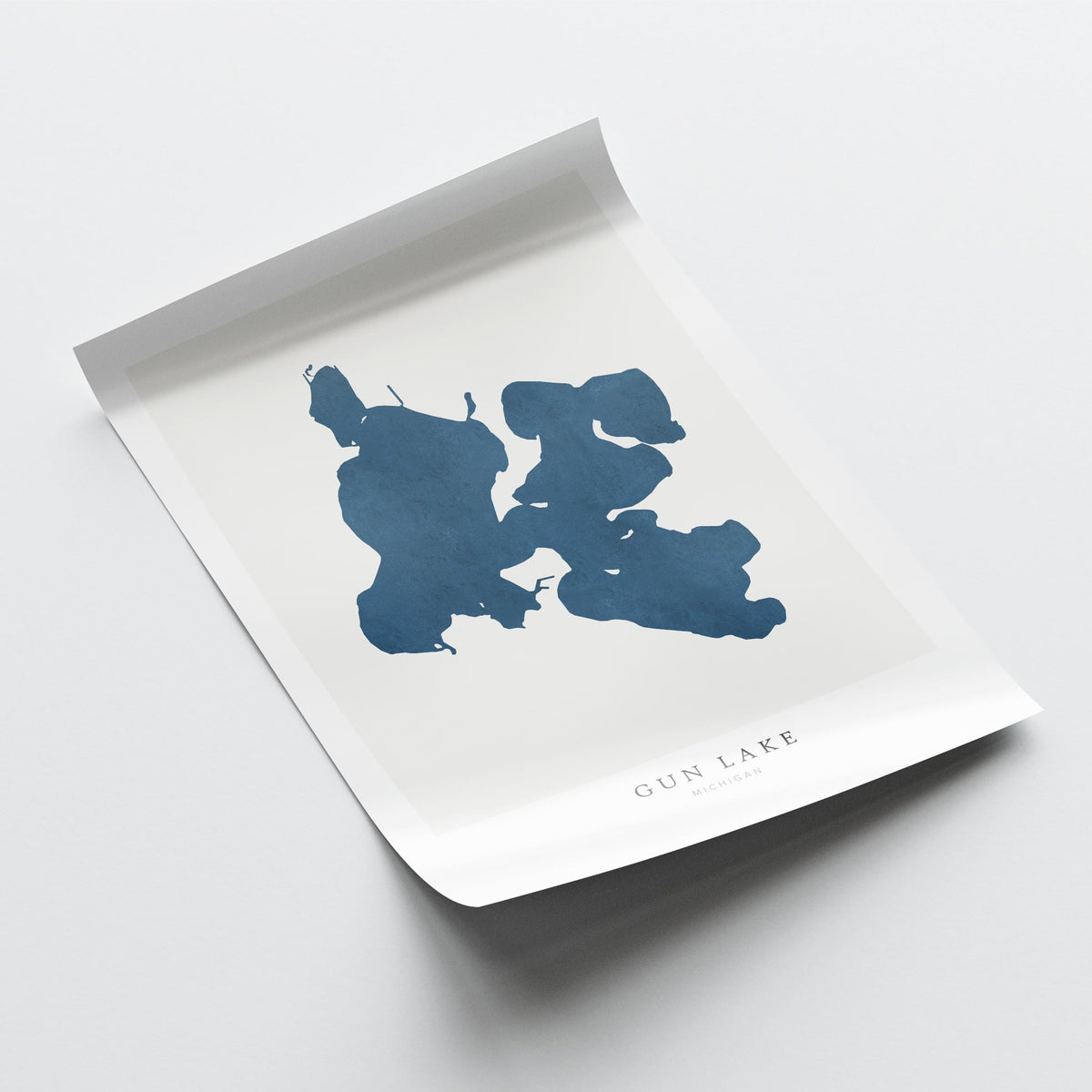 gun lake michigan map poster – minimalist lake wall art - image 6