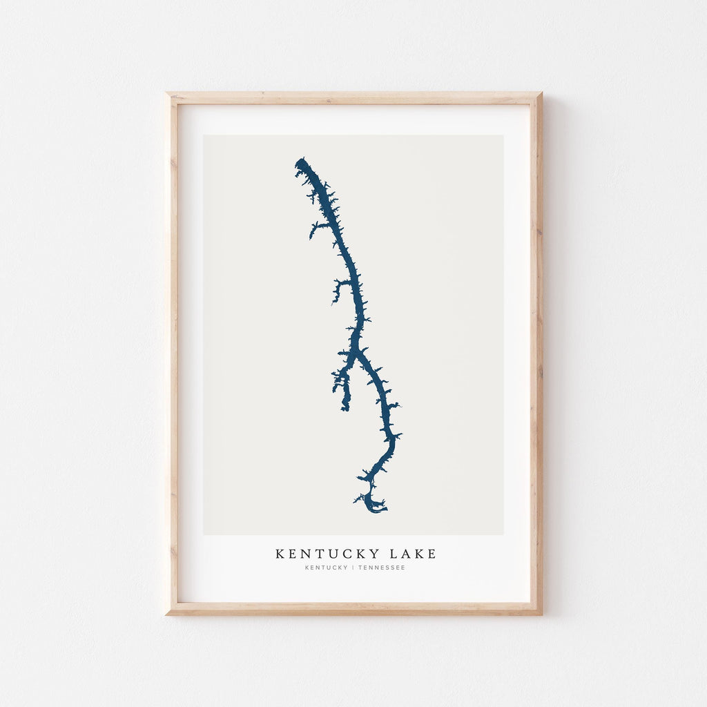 kentucky lake kentucky map poster – minimalist lake wall art - image 1