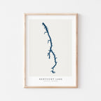 kentucky lake kentucky map poster – minimalist lake wall art - image 1